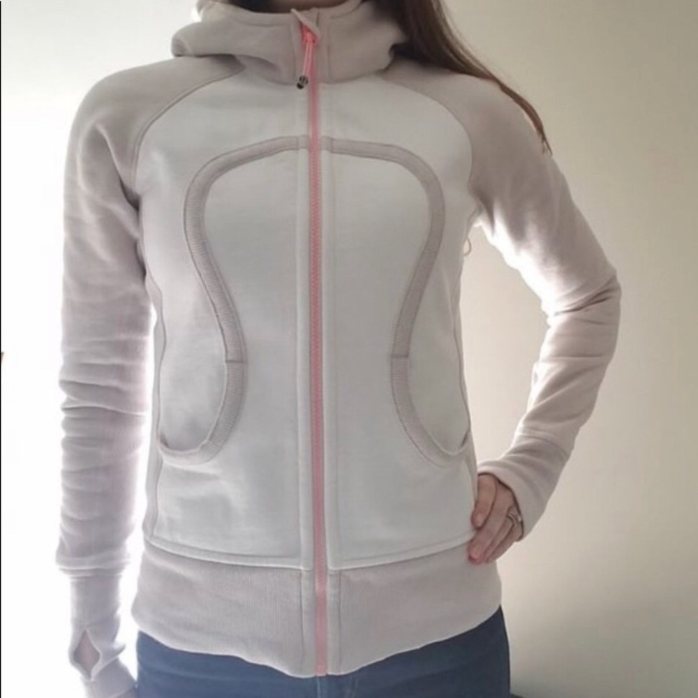 Lululemon Scuba Hoodie White/dune size 4
